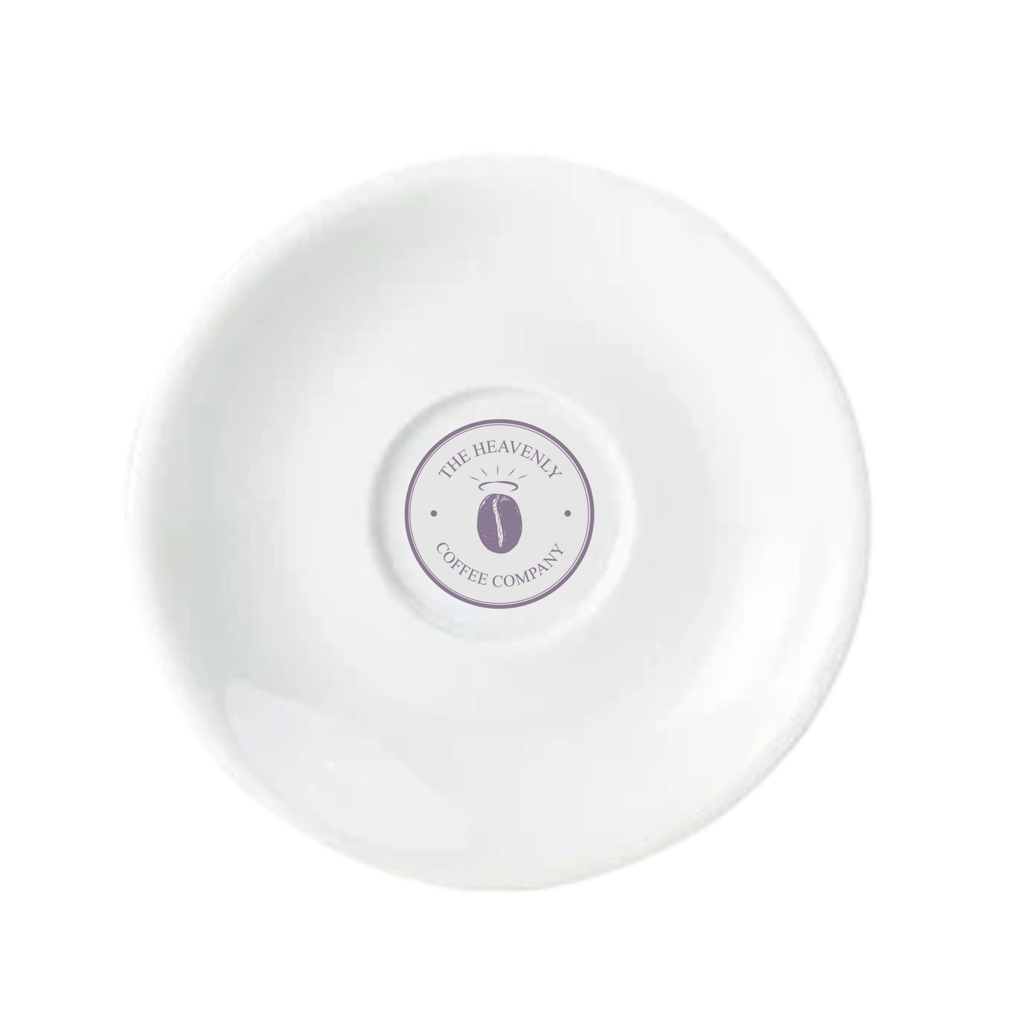 Heavenly Coffee White Porcelite Espresso Saucer