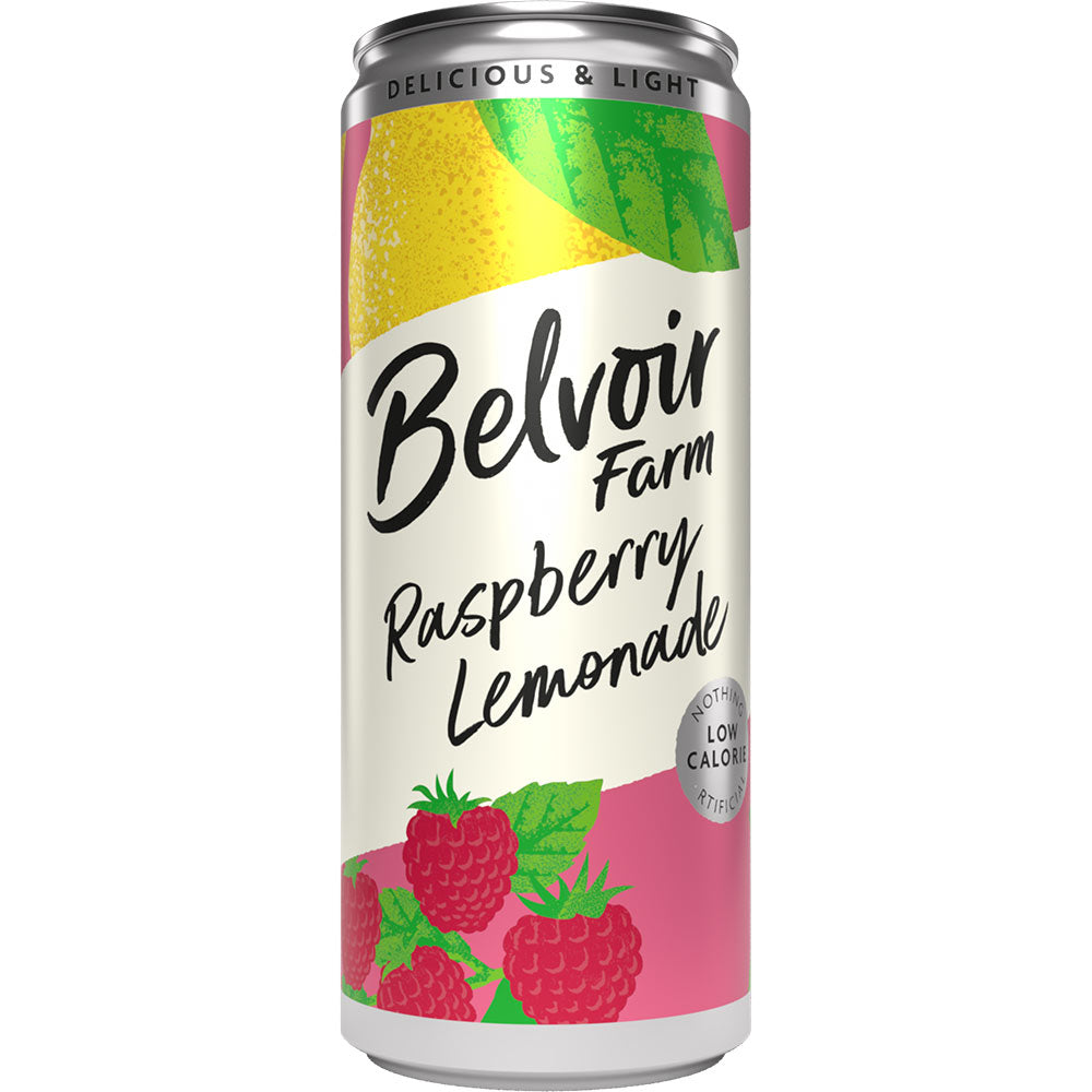 Belvoir Raspberry Lemonade Lighter Can 12 x 330ml