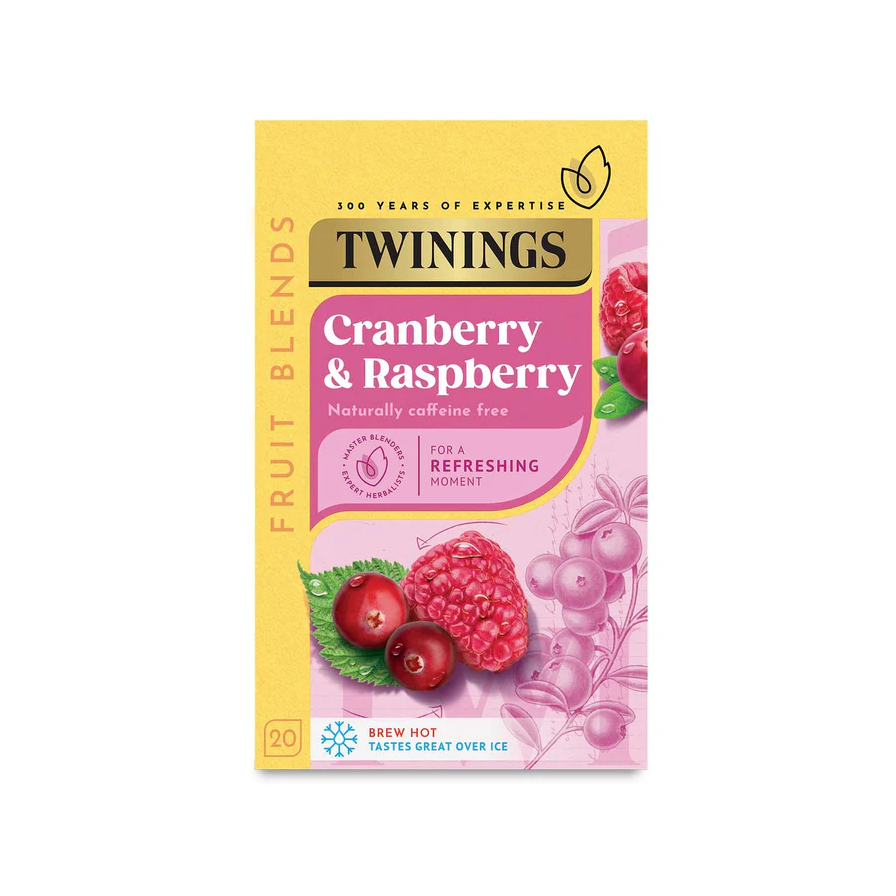 Twinings Cranberry & Raspberry Herbal Infusion Envelopes x 20