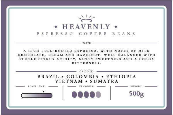 Heavenly Blend Espresso Beans 12 x 500g