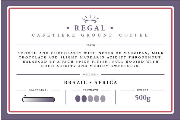 Heavenly Regal Cafetiere Coffee 12 x 500g