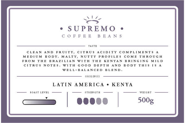 Heavenly Supremo Blend Beans 12 x 500g