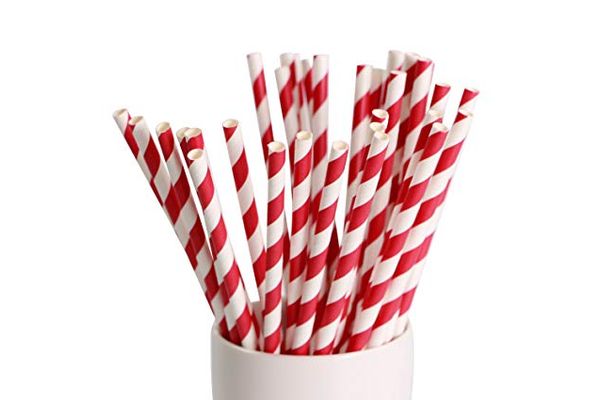 6mm x 8" Paper Straws x 250