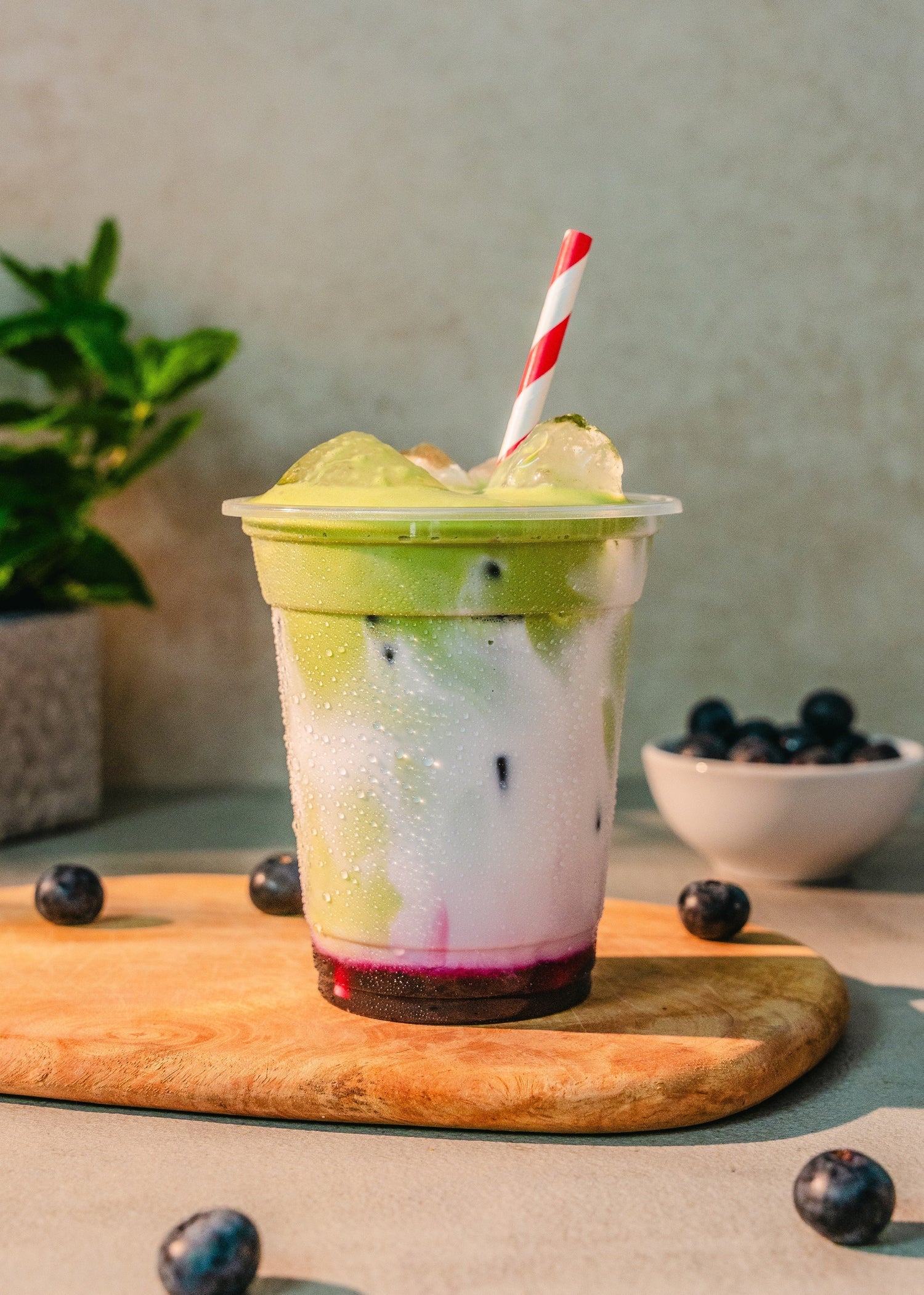Blueberry Iced Matcha