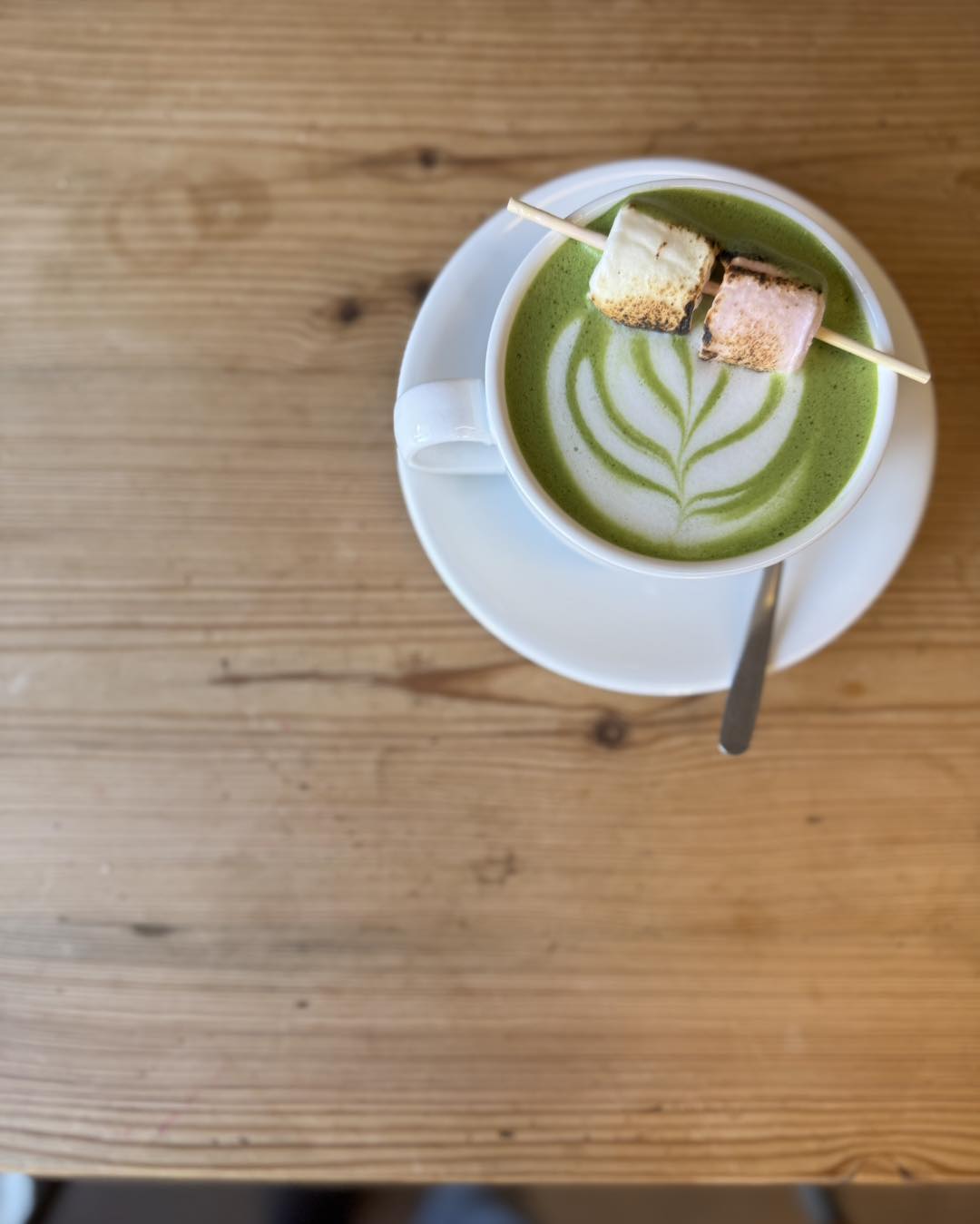 Toasted Marshmallow Matcha Latte