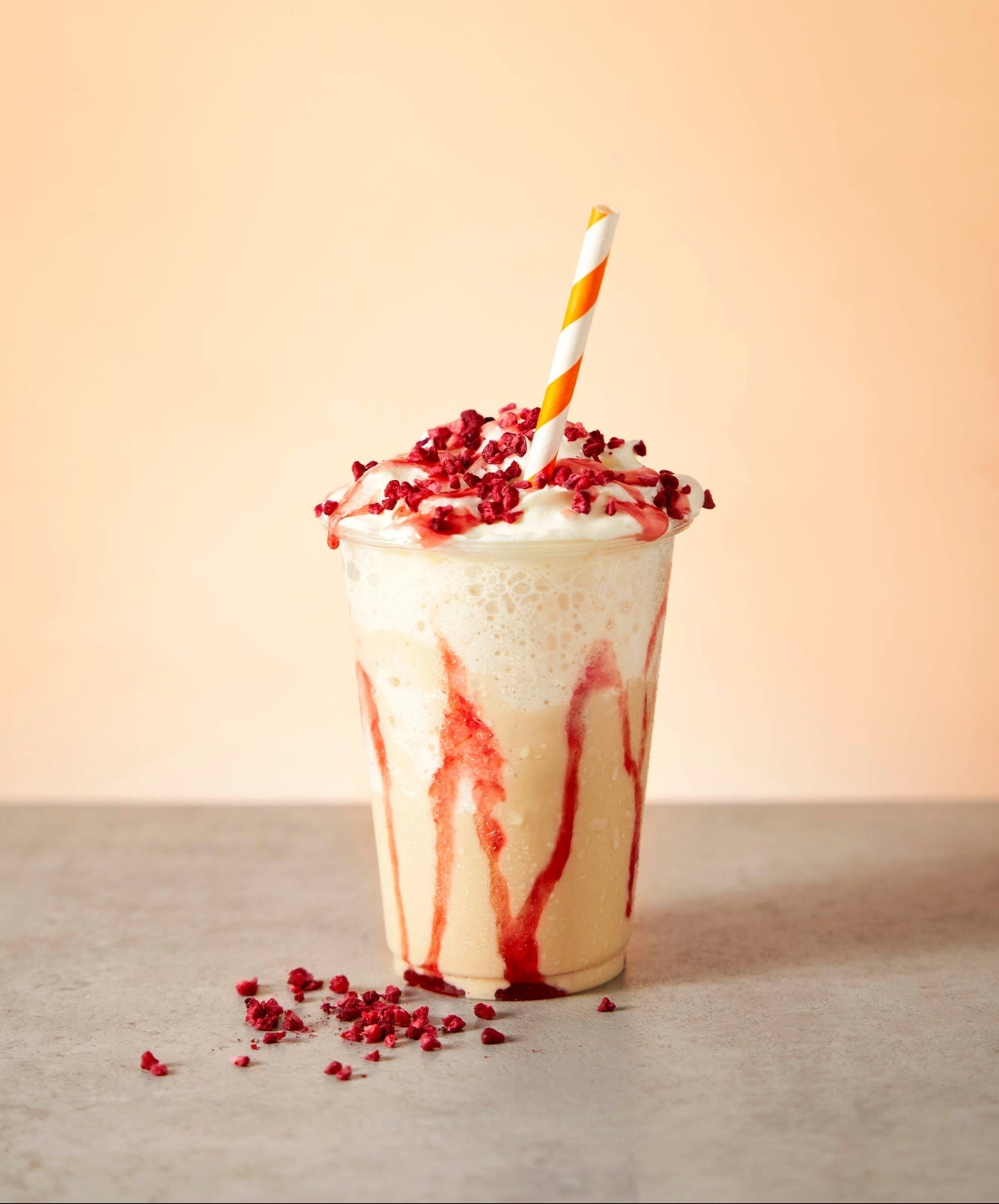Raspberry Crumble White Choc Frappe