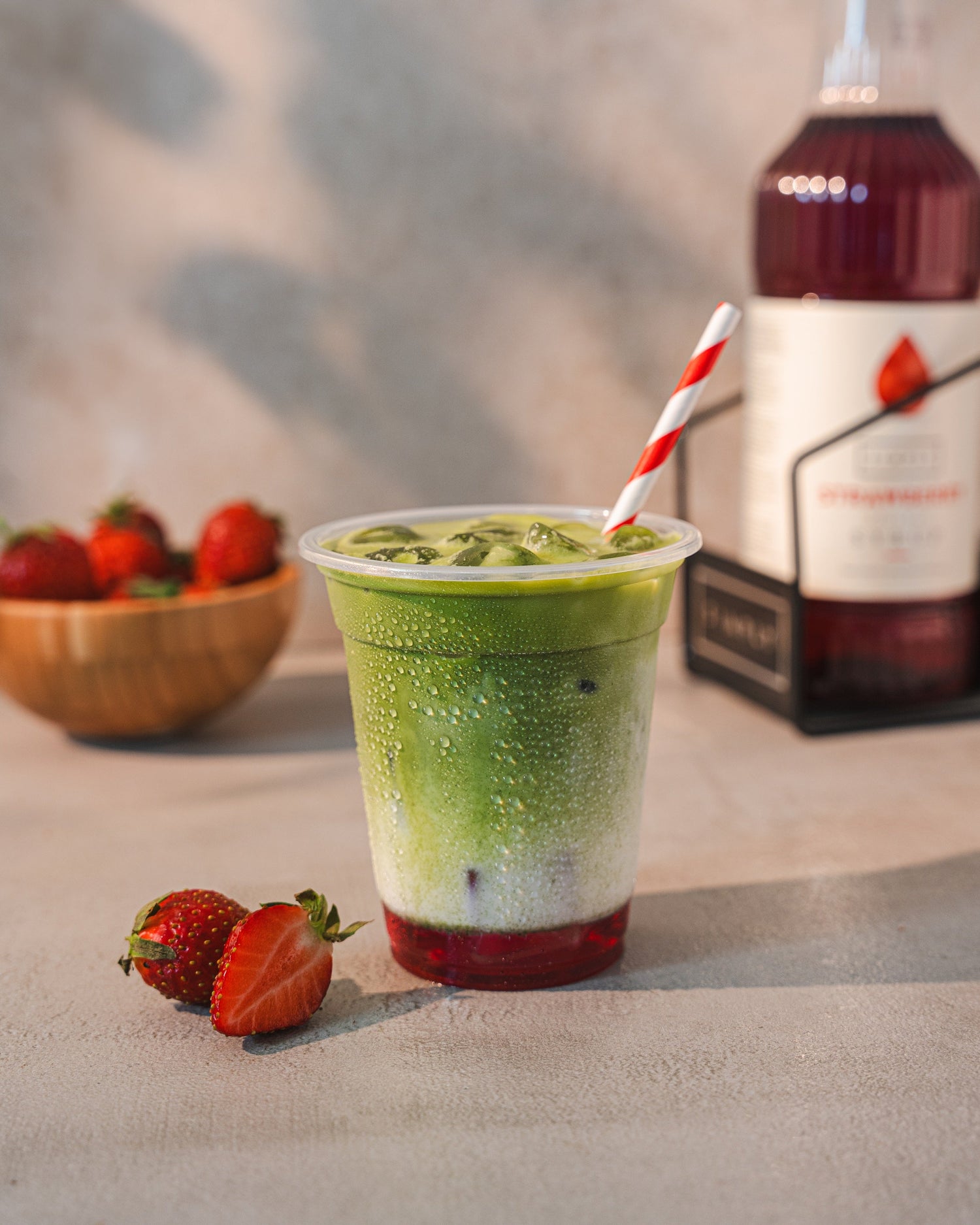 Strawberry Iced Matcha