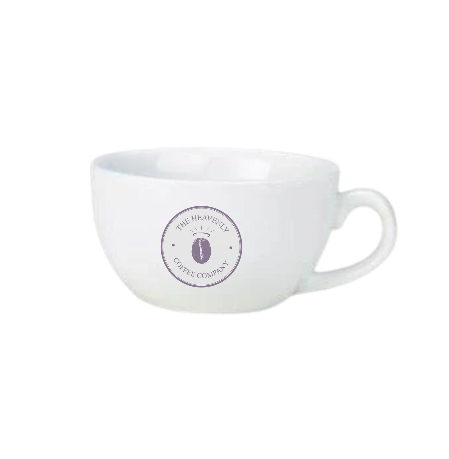 Heavenly Coffee White Porcelite 12oz Cappuccino Cup