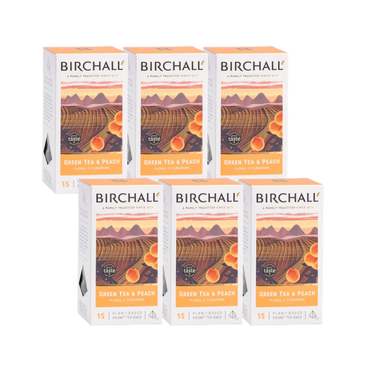 Birchall Green Tea & Peach Prism Tea Bags
