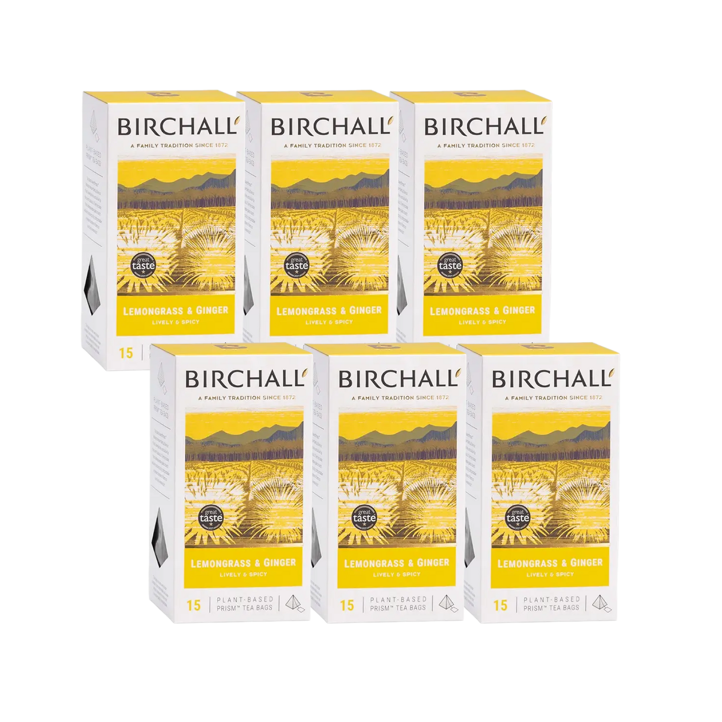 Birchall Lemongrass & Ginger Prism Tea Bags