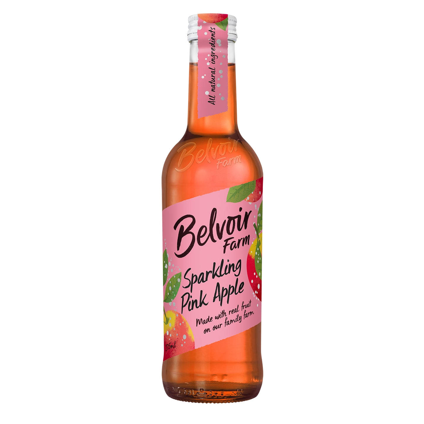 Belvoir Sparkling Pink Lady Apple Juice 12 x 275ml