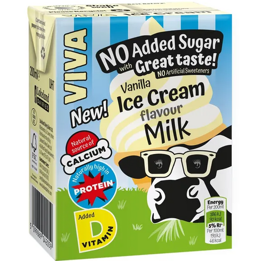 Viva Ice Cream Flavour Milk 27 x 200ml