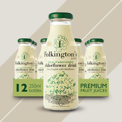 Folkingtons Elderflower Drink 12 x 250ml - The Heavenly Coffee Company