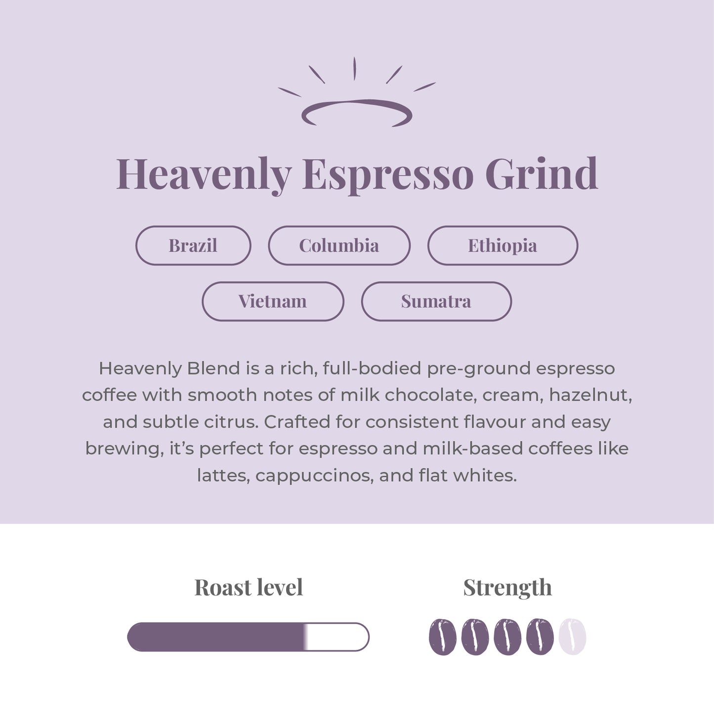 Heavenly Blend Espresso Grind Coffee