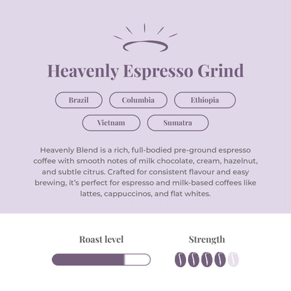 Heavenly Blend Espresso Grind Coffee
