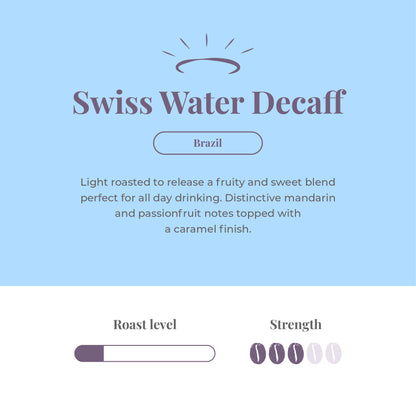 Heavenly Swiss Water Decaffeinated Espresso Beans