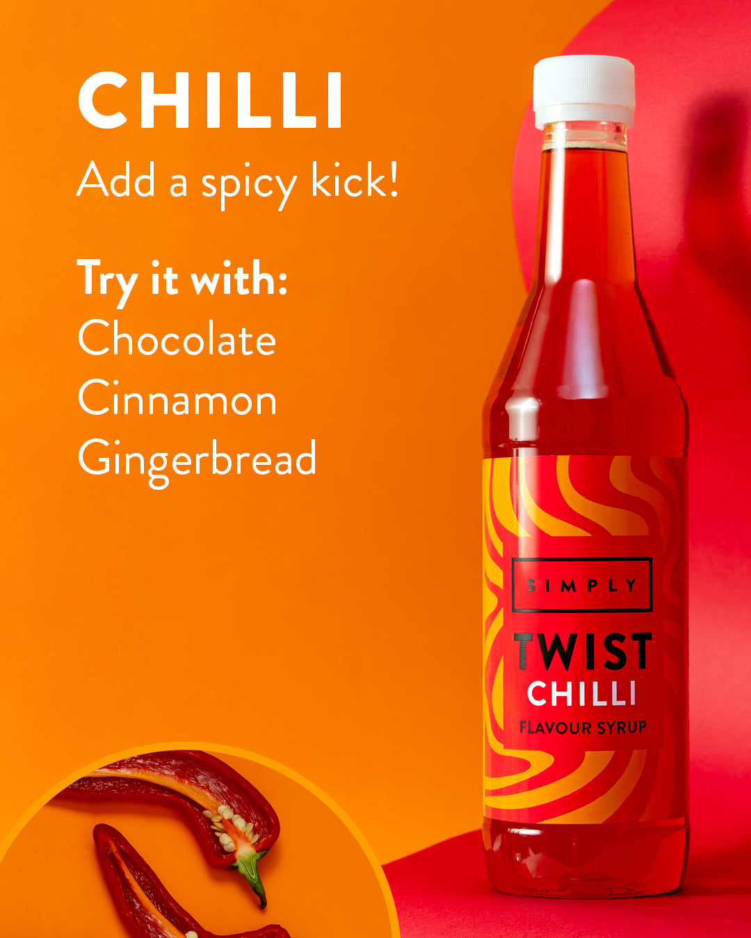 Simply Twist Chilli Syrup 485ml - The Heavenly Coffee Company