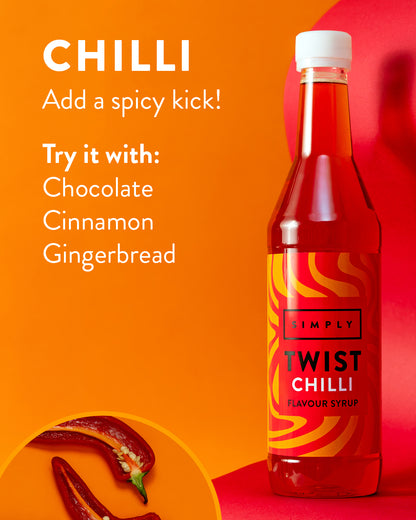 Simply Twist Chilli Syrup 485ml - The Heavenly Coffee Company