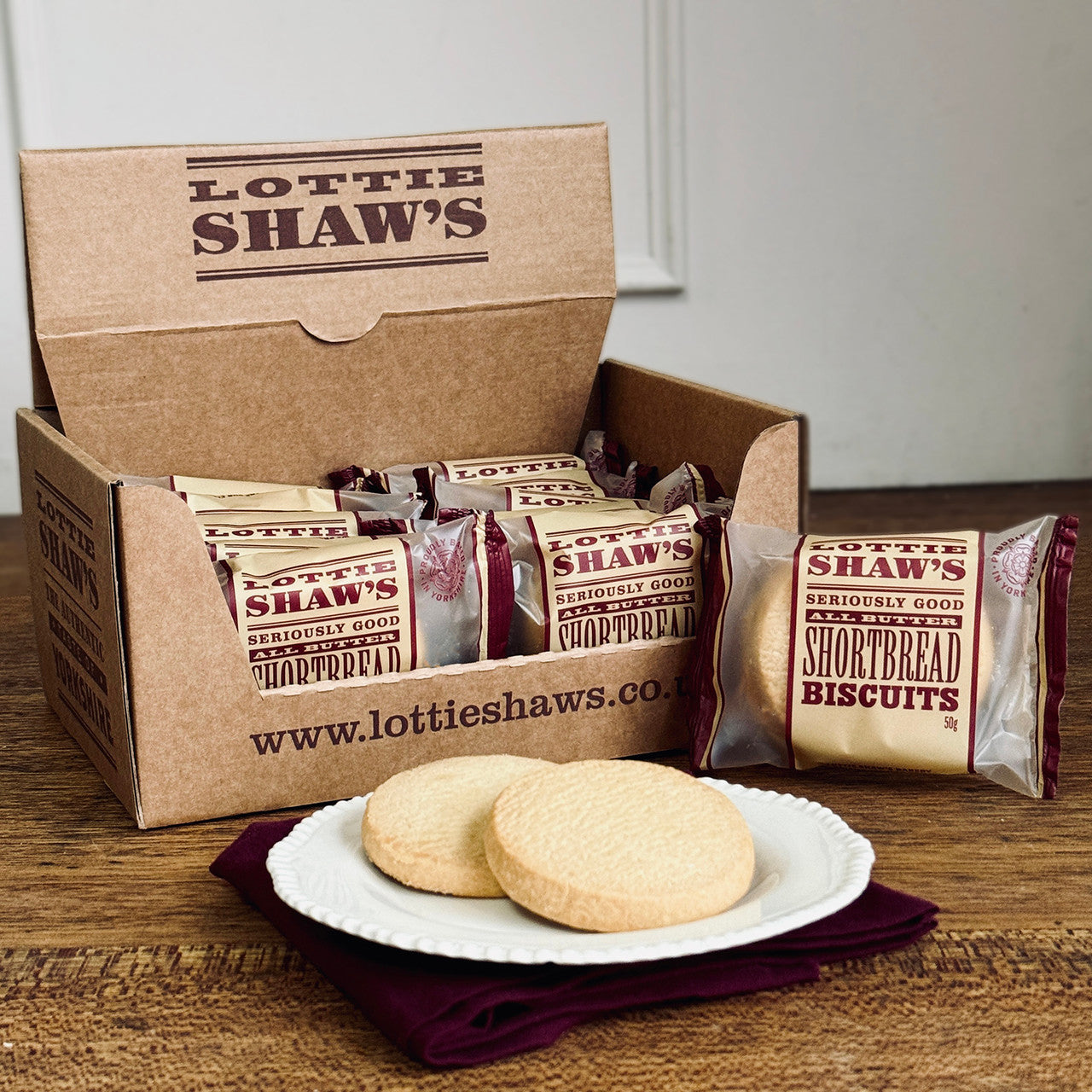 Lottie Shaw All Butter Shortbread Biscuit 12 x 2