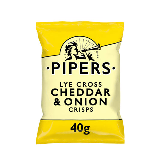 Pipers Lye Cross Cheddar & Onion 24 x 40g