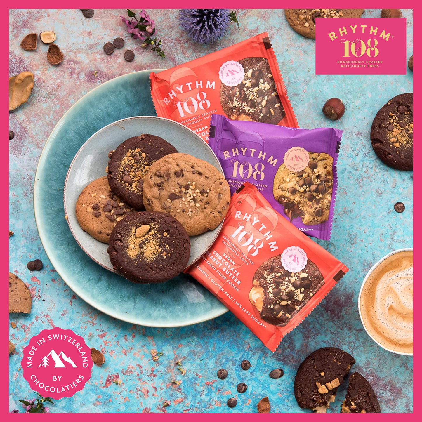 Rhythm 108 Hazelnut Chocolate Praline Cookie 12 x 50g