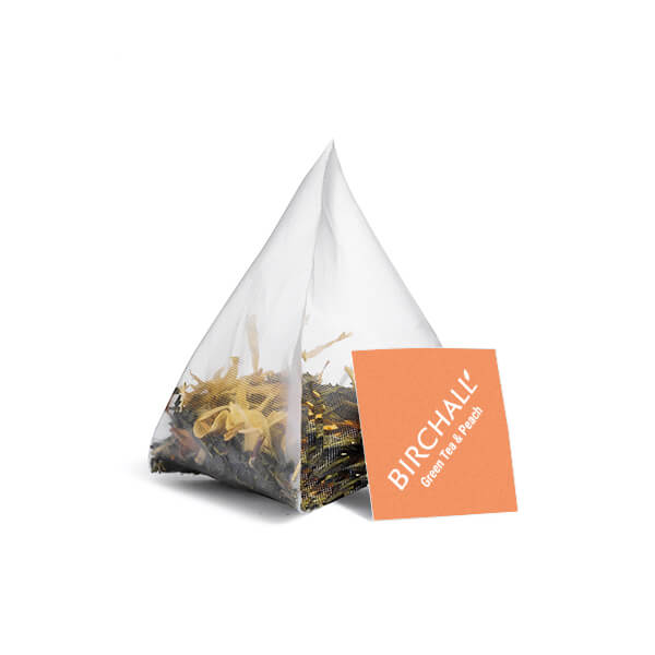 Birchall Green Tea & Peach Prism Tea Bags